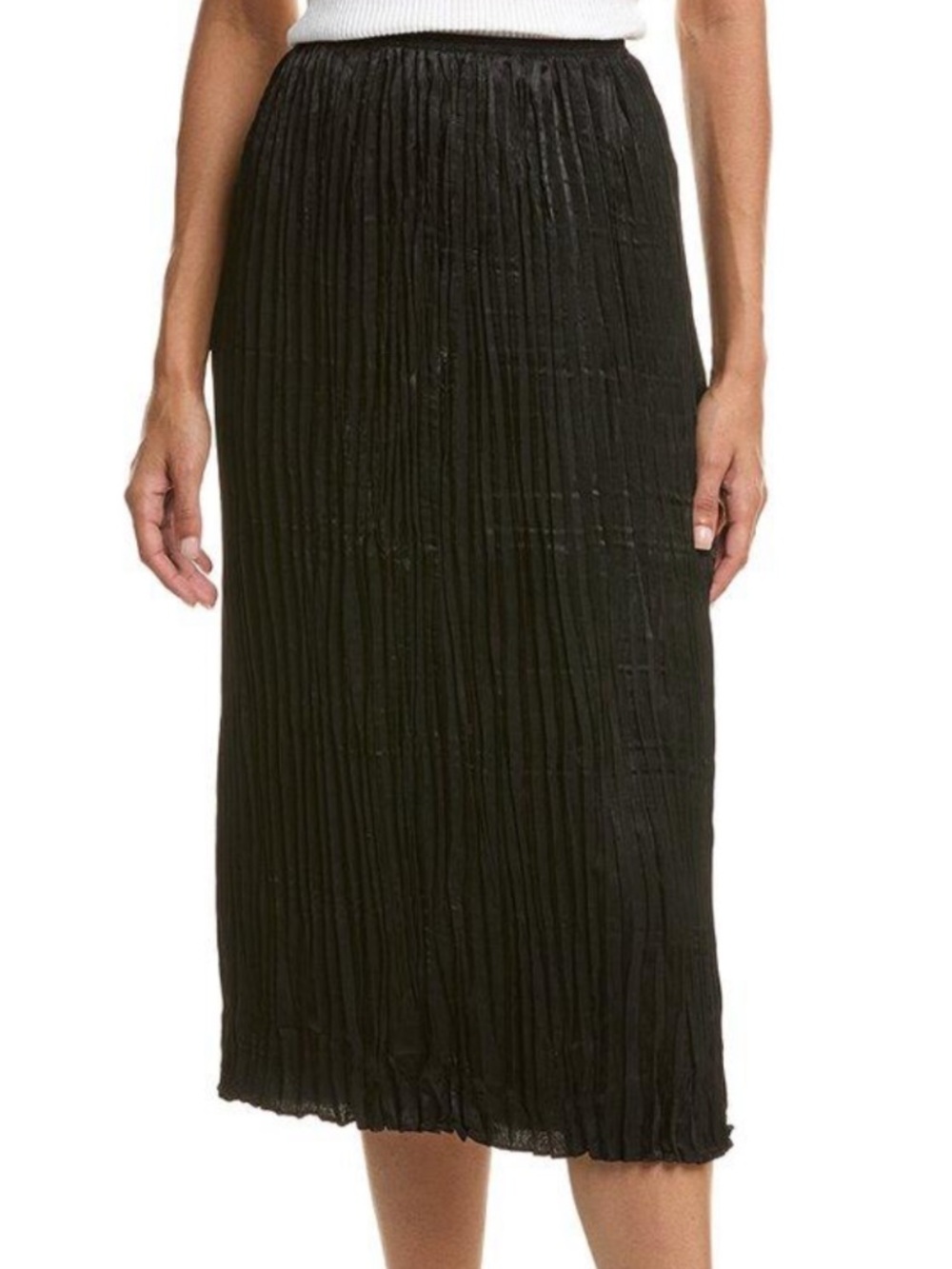 Bella Dahl Knife Pleated Midi Skirt NWT